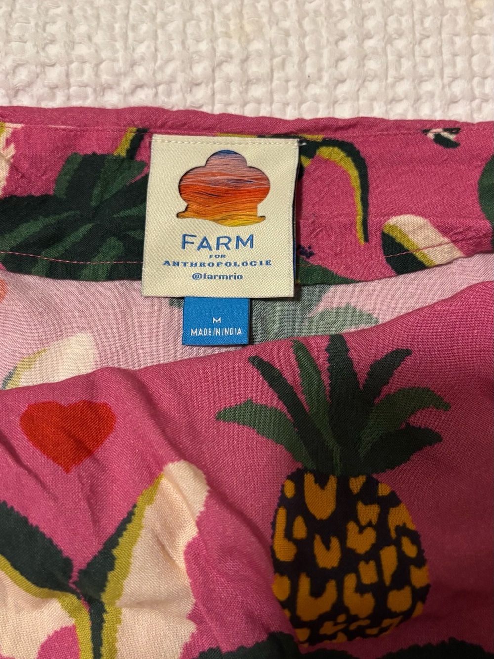 FARM Rio Pink Tropical Maxi Skirt with Green Botanical Print - Picture 6 of 12
